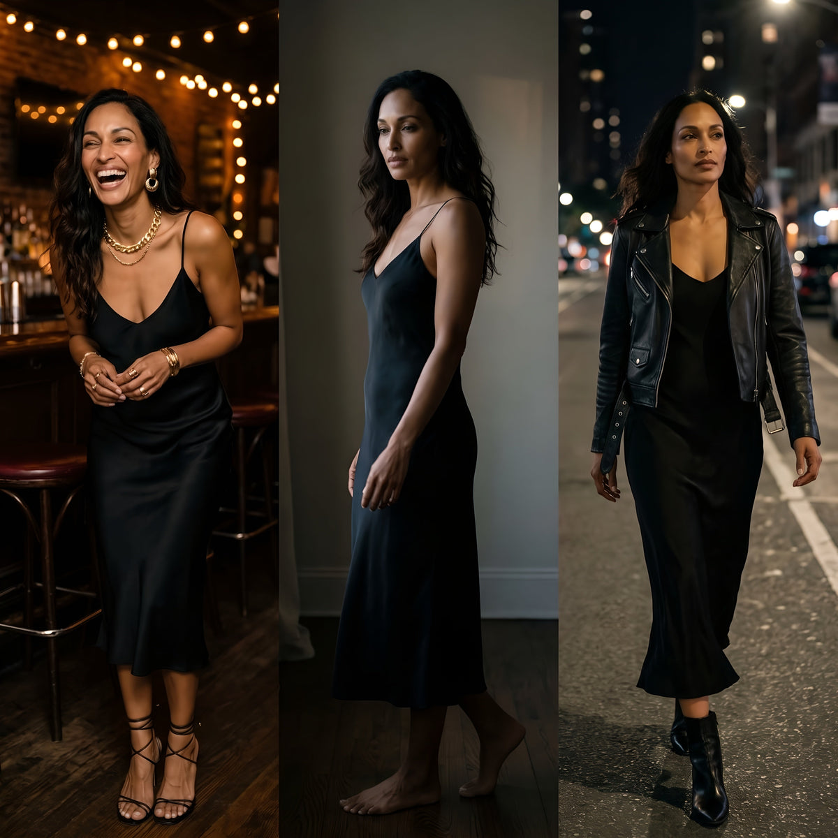 Three Ways to Wear the Slip Dress After Dark