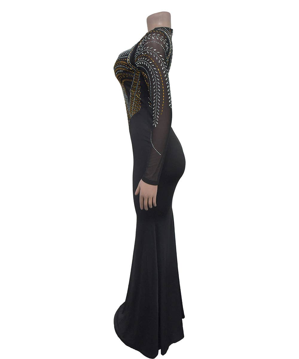 Sequin Long Sleeve Bodycon Dress