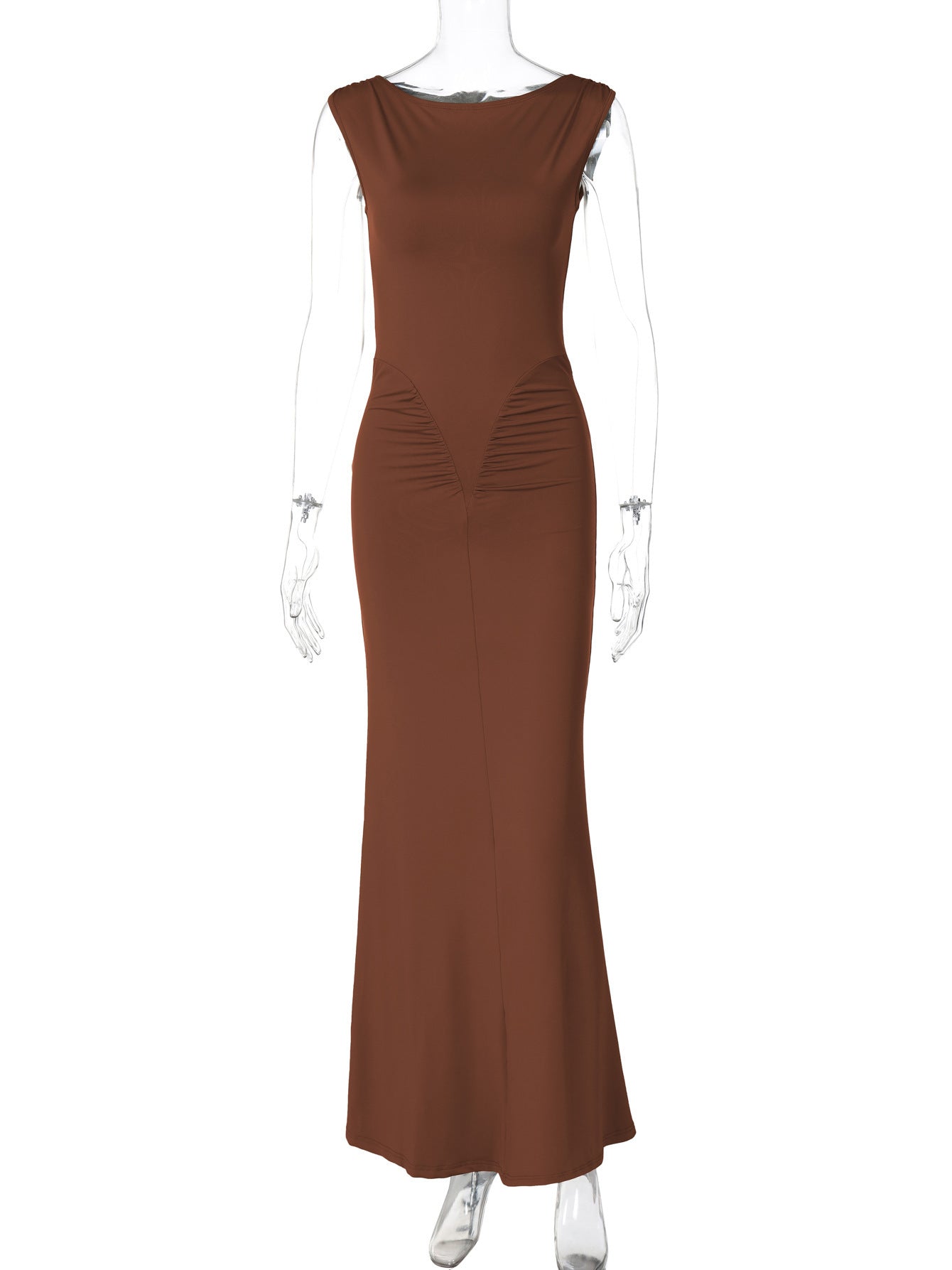 The Amalfi Slim Fit Pleated Maxi Dress