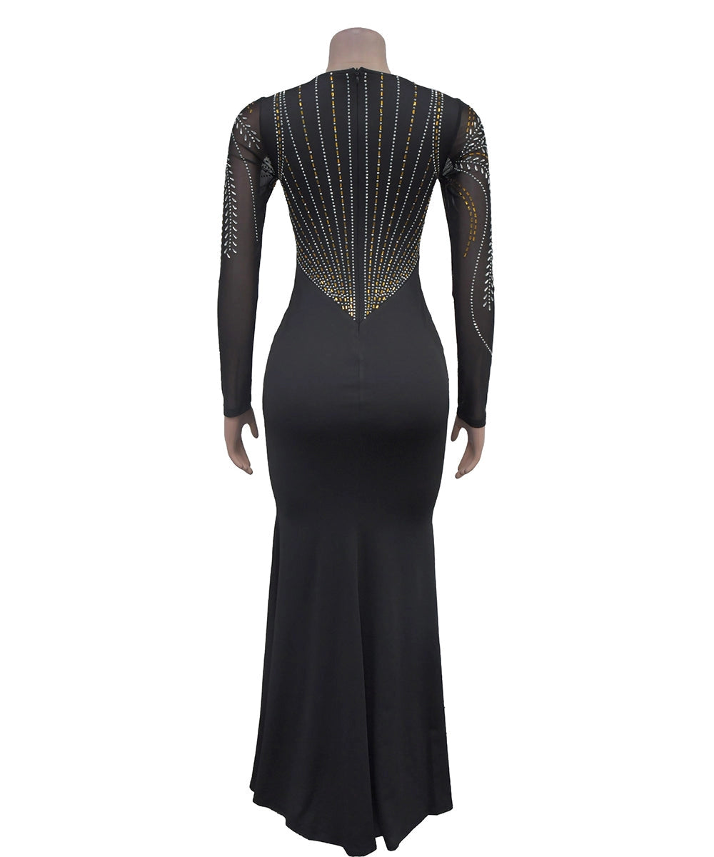 Sequin Long Sleeve Bodycon Dress